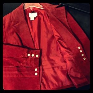 Women’s red suede jacket Size S